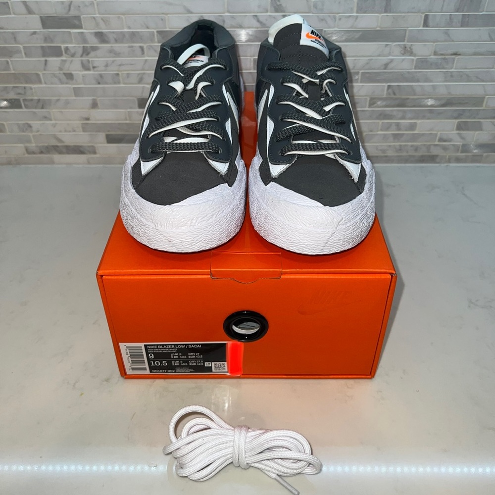 Nike SACAI X BLAZER LOW 'IRON GREY' 9